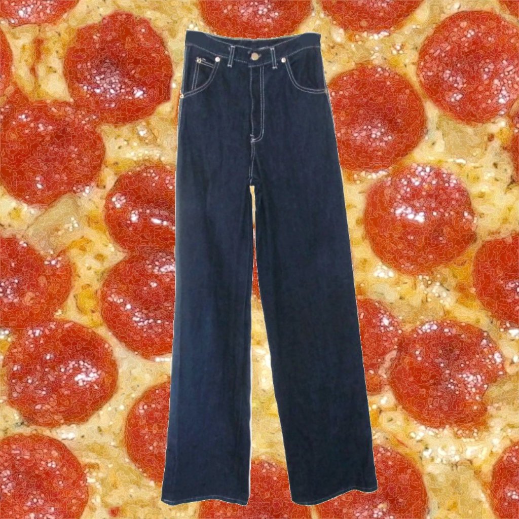 1970s Vintage Disco Bellbottom Jeans Size 27x36 Small Tall